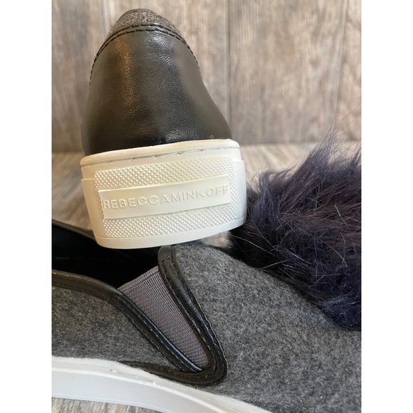 REBECCA MINKOFF Womens Sloane Slip On Pompom Fashion Platform Sneaker size 8.5 - Picture 2 of 12